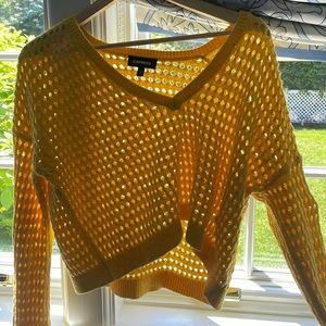 Yellow cut out sweater